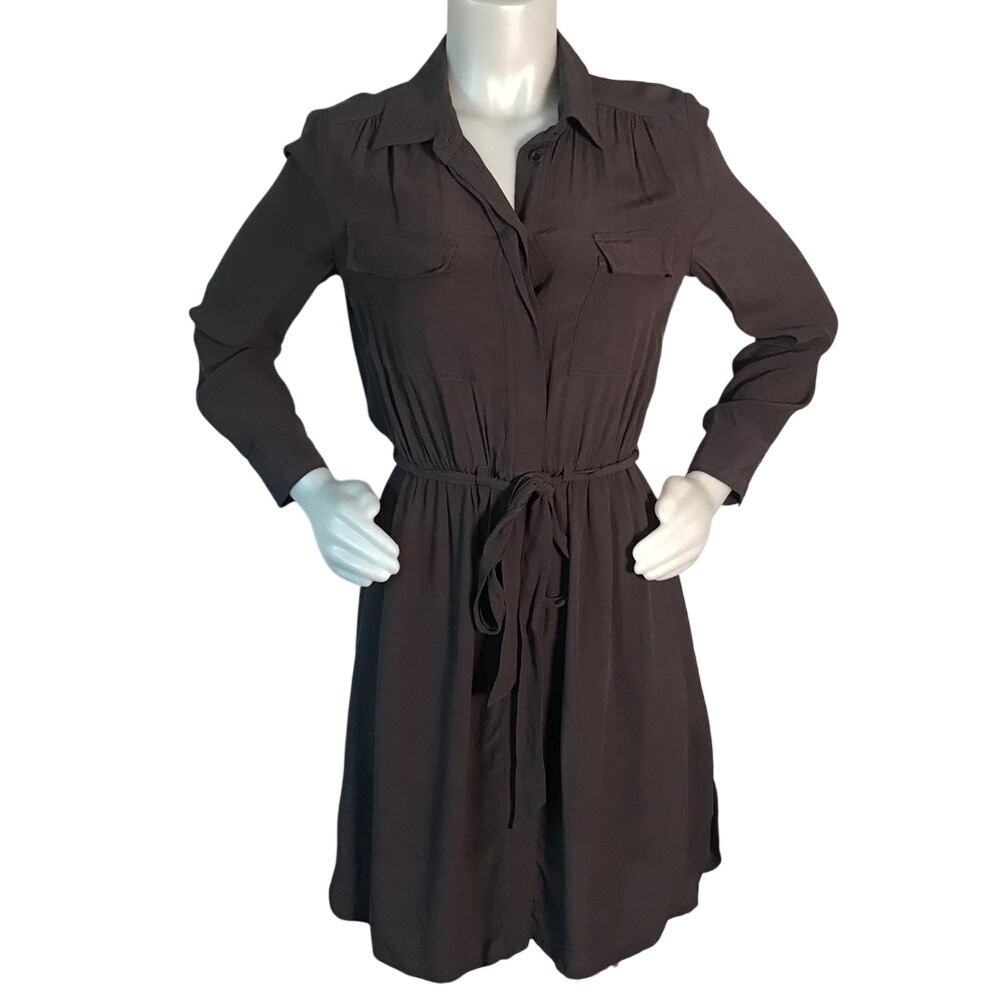 MADEWELL BROADWAY & BROOME GREY LONG SLEEVE DRESS